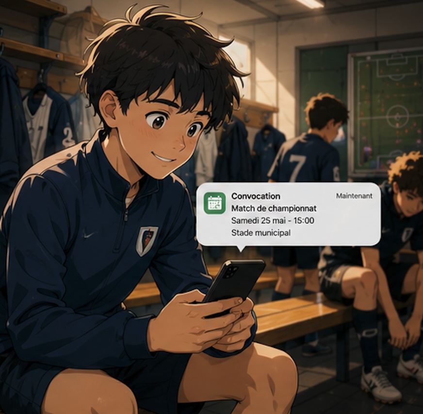 Player receiving their Clubero call-up in the changing room
